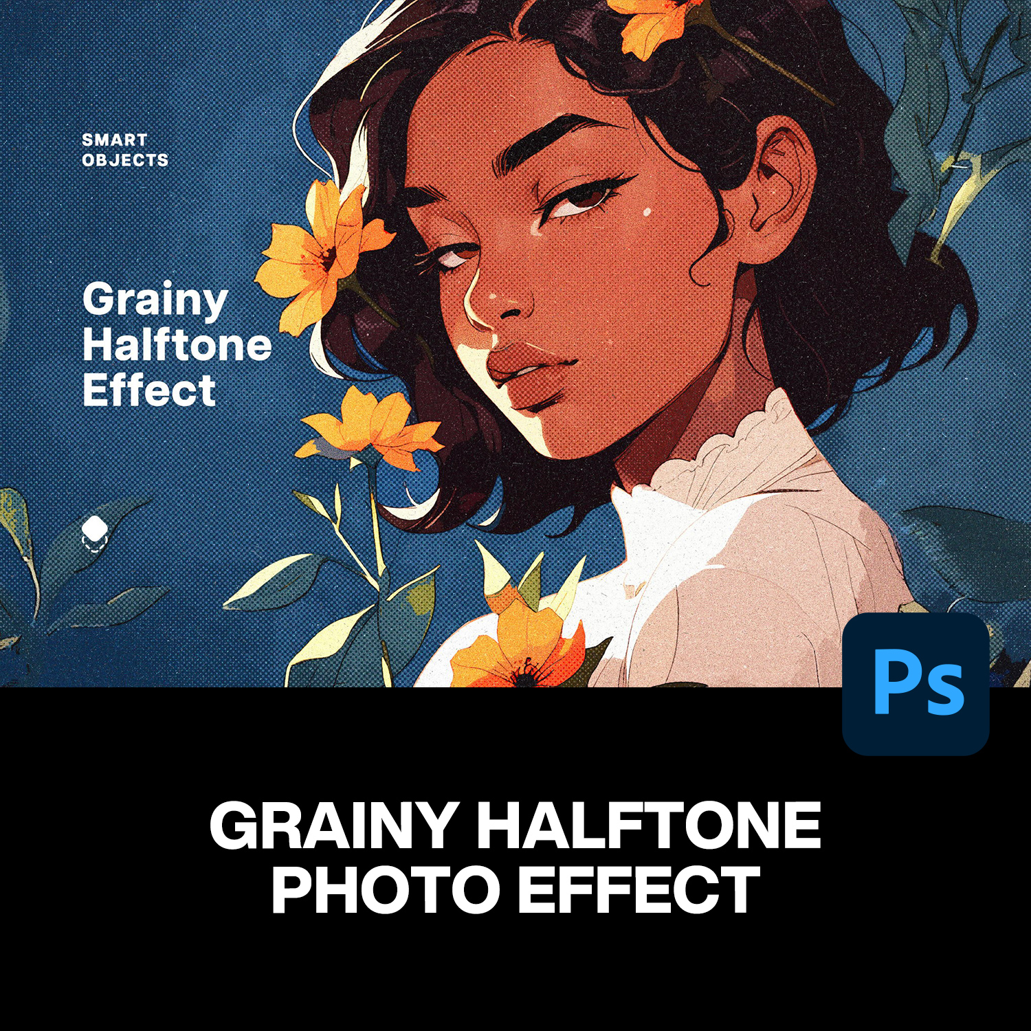 潮流复古胶片动漫卡通手绘插画做旧颗粒噪点半调怀旧ps特效样机