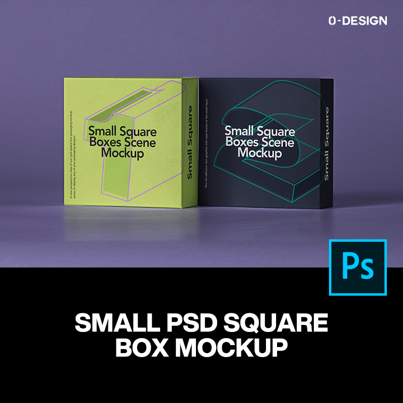 质感正方形纸盒产品包装盒设计贴图ps样机素材场景展示效果模板