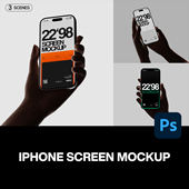 逆光手持iPhone手机背光App应用UI界面设计作品展示效果图ps样机