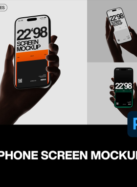 逆光手持iPhone手机背光App应用UI界面设计作品展示效果图ps样机