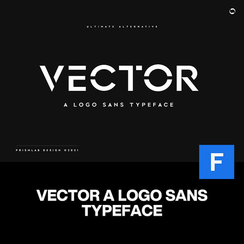 Vector现代极简未来科幻游戏科技品牌logo海报标题无衬线英文字体