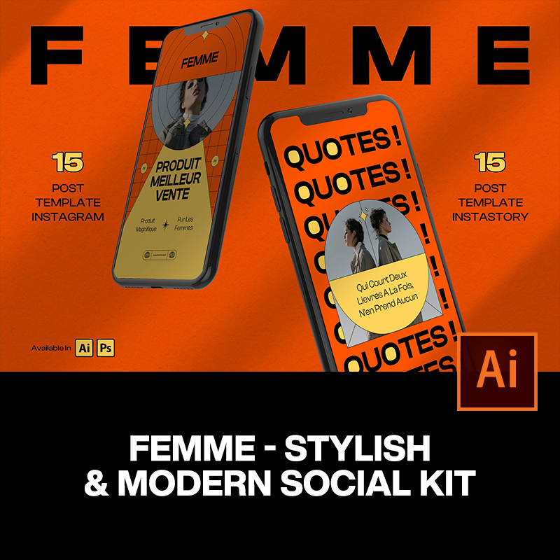 极简现代潮流撞色酸性ins风媒体公众号排版设计ai版式素材模板