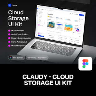 100屏双端云存储网盘文件管理SaaS后台仪表盘UI用户界面设计模板