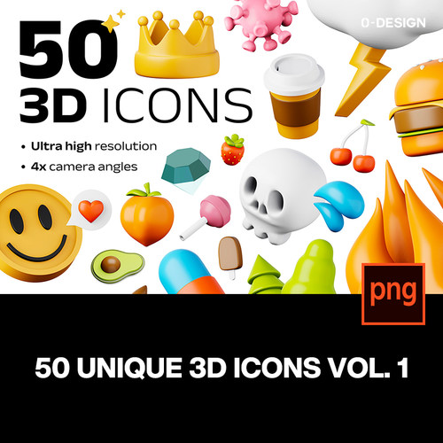 190款潮流创意趣味3D立体卡通表情包插图插画icon图标png免抠素材