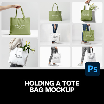 手提托特单肩帆布包购物拎袋文创周边包袋设计展示效果图ps样机