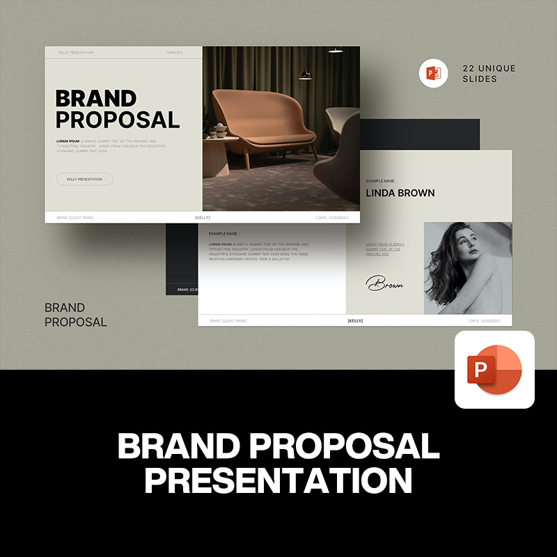 22页时尚简约小众设计师品牌介绍提案画册推广作品集ppt演示模板