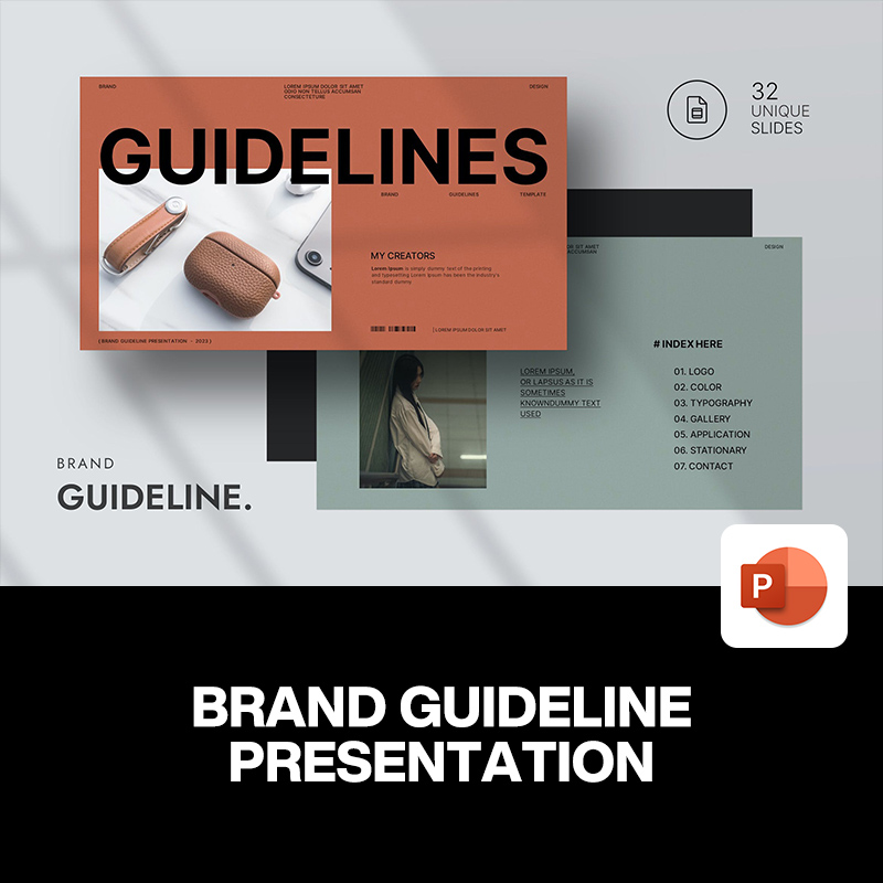 32页时尚简约莫兰迪配色品牌VI规范指导手册排版设计ppt版式模板