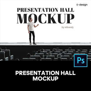 发布会演讲提案大屏巨幕背景设计贴图ps样机素材场景展示效果模板