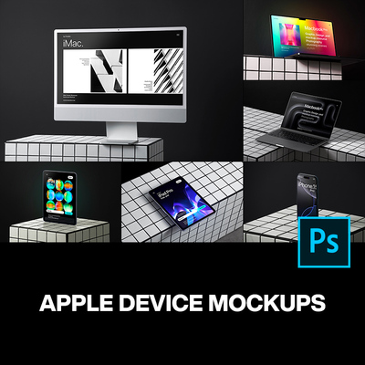 10款iPhone手机iPad平板Macbook笔记本iMac显示器电脑ps样机素材