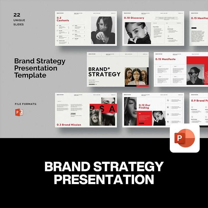 22页简约时尚商业提案品牌介绍推广培训课件战略融资ppt演示模板