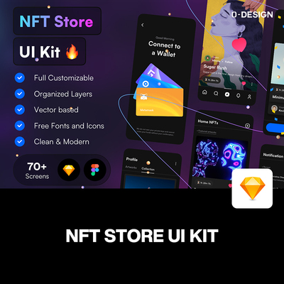 NFT区块链交易市场金融加密货币app用户界面ui设计开发素材模板