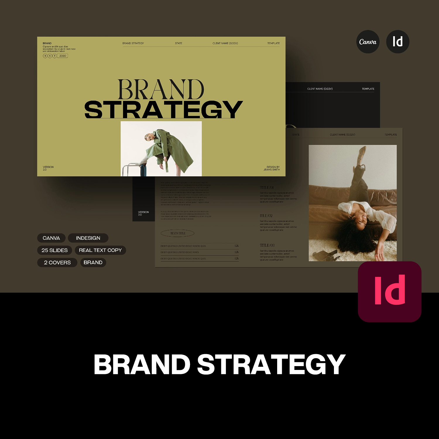 25页横版现代简约品牌介绍推广画册杂志作品集排版设计id版式模板