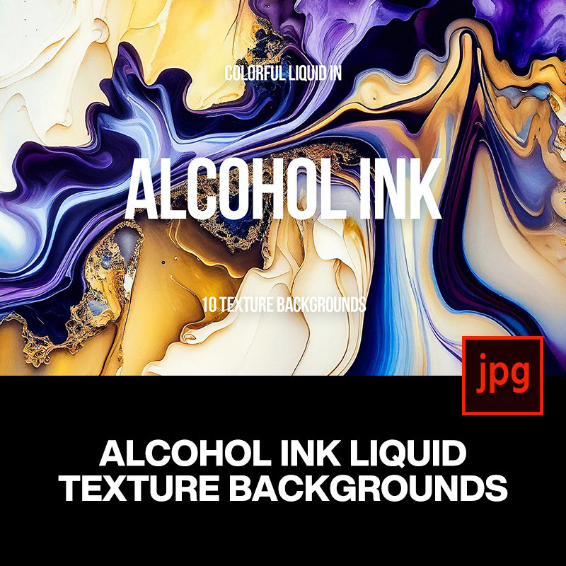 10款手绘抽象艺术液体水墨流体颜料装饰绘画背景底纹图片设计素材