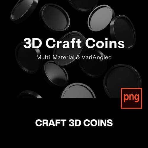 56款3D圆形金属塑料陶瓷水晶玻璃加密货币硬币png免抠图片素材