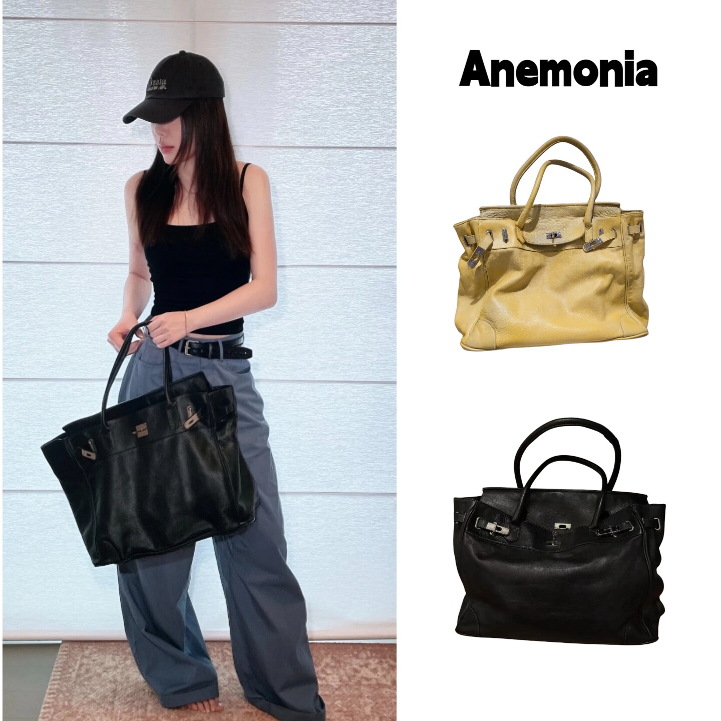 anemoniafirkin真皮凯莉单肩包