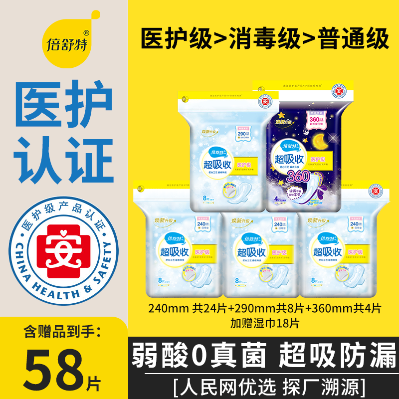 倍舒特医护级全周期日夜用卫生巾