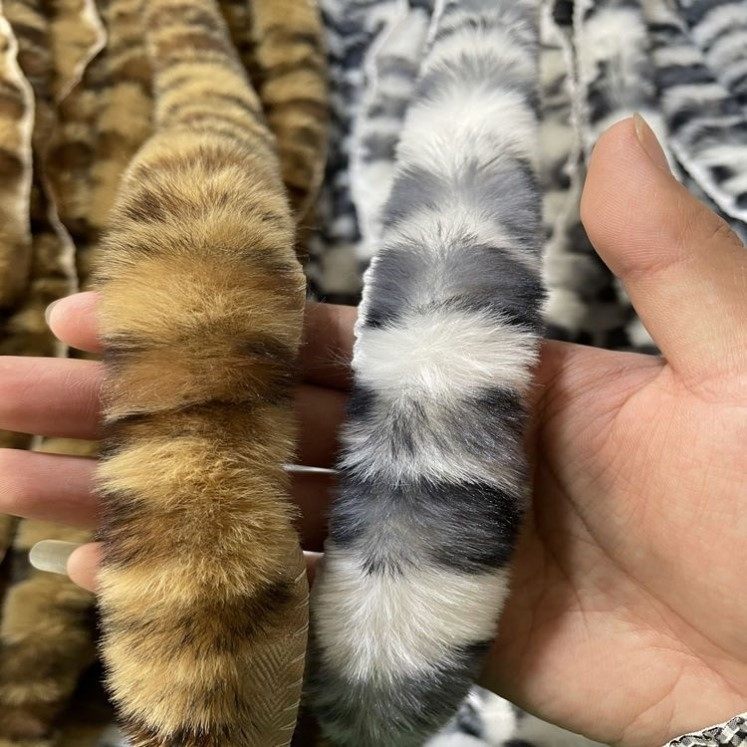 diy手工花边豹纹毛条冬季仿毛条圣诞毛绒条家居辅料彩色兔毛