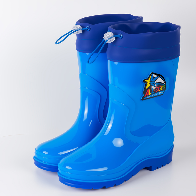 8-15岁特大童儿童雨鞋男童学生上学专用水鞋防滑水鞋加绒雨靴胶鞋