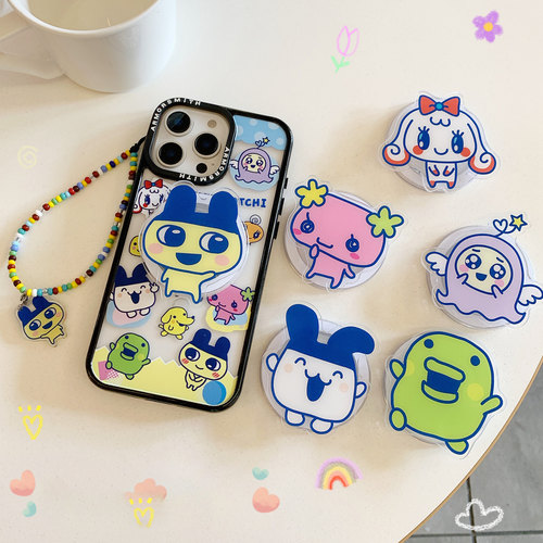Tamagotchi拓麻歌子磁吸支架手机壳适用iPhone16promax防摔苹果15pro透明13/14强力吸附12pm可爱11plus挂绳套