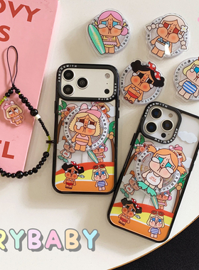 CRYBABY Vacation Mode On系列磁吸支架手机壳适用iPhone17promax防摔苹果16pro可爱15pm超火1314Magsafe机套