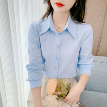 白色衬衫女春季2025新款高级感轻奢减龄洋气刺绣衬衣长袖纯棉上衣