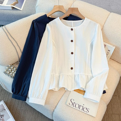 长袖衬衫女早秋独特超好看上衣大