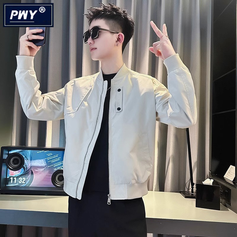 潮牌痞帅夹克外套男秋冬季2025新款夹棉棒球服宽松休闲高街飞行服