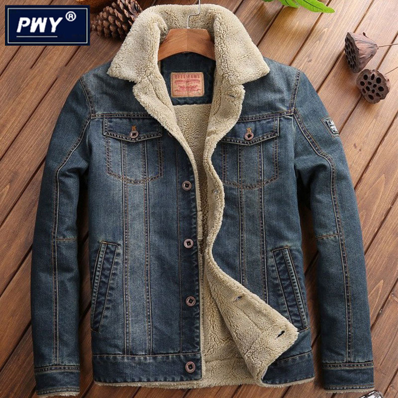 潮牌羊羔绒牛仔外套男冬季加绒加厚保暖毛领棉衣修身休闲工装夹克,男装,牛仔外套,淘宝优惠券,粉丝福利购,淘宝优惠卷