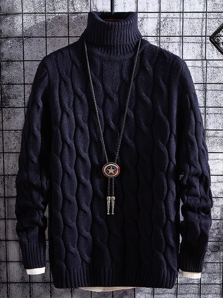 时尚品牌2025秋冬新款针织衫男高领保暖加厚宽松羊绒针织衫韩式针,男装,羊绒套衫,淘宝优惠券,粉丝福利购,淘宝优惠卷