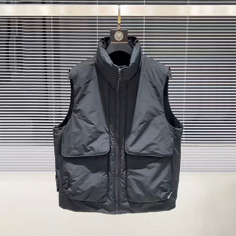潮牌工装羽绒马甲男冬季2025新款宽松休闲白鸭绒背心无袖外套坎肩,男装,羽绒马甲,淘宝优惠券,粉丝福利购,淘宝优惠卷