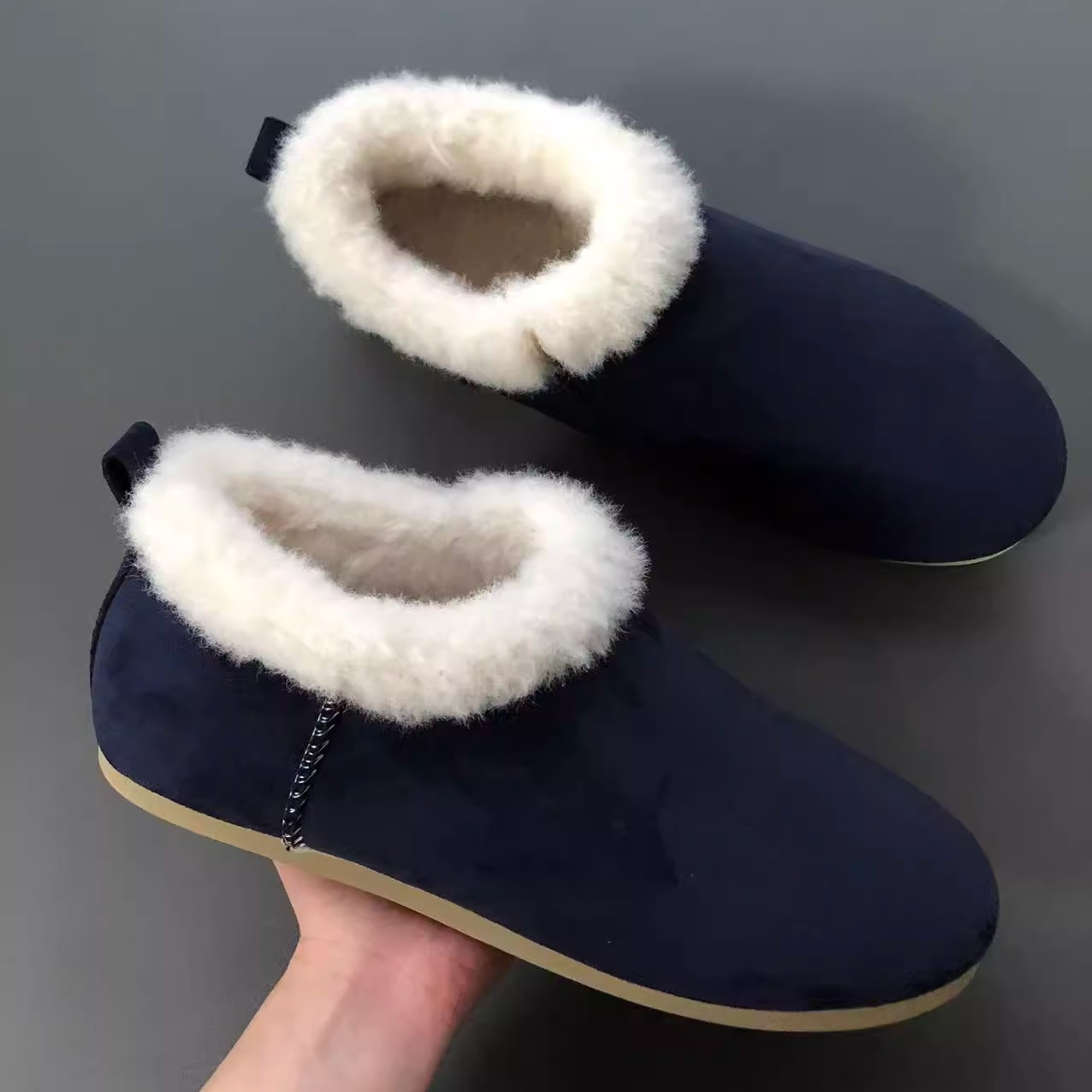 棉鞋男女加绒保暖加厚套脚东北潮款户外薄底冬季小土豆休闲雪地靴