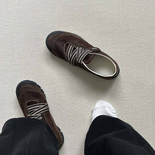 极简德训鞋男复古潮款平底通勤休闲鞋轻量徒步赤足鞋运动阿甘鞋