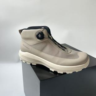 男鞋2026冬季新款运动休闲鞋旋钮保暖轻便舒适厚底高帮懒人户外鞋