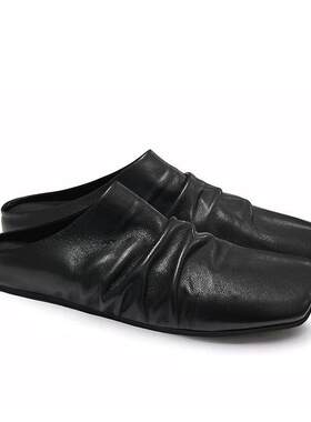 勃肯鞋男女同款2026新款平底一脚蹬懒人豆豆鞋潮复古百搭单鞋情侣