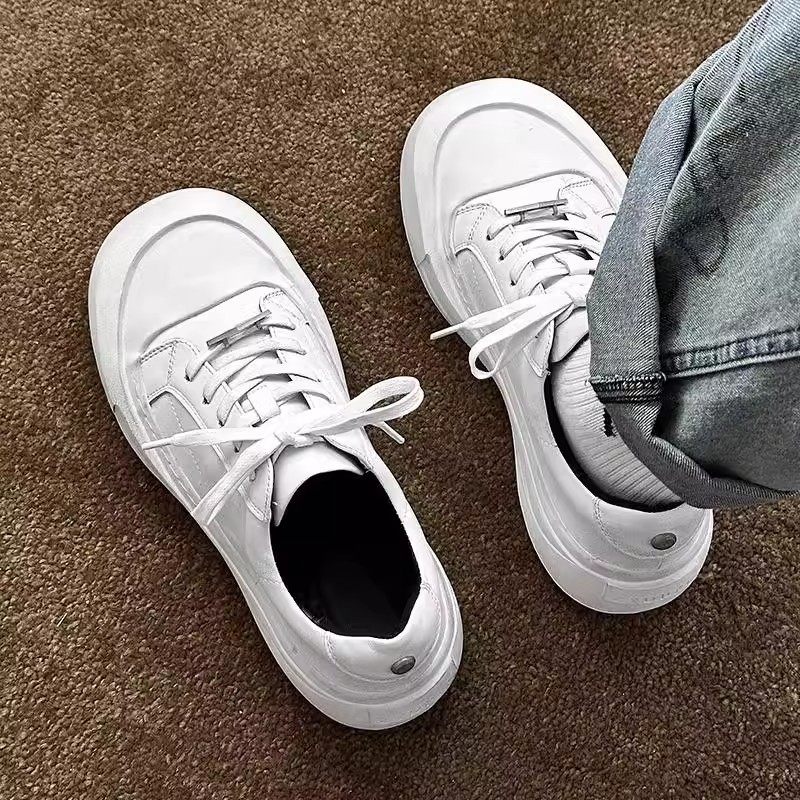 弧月板鞋男女韩版通勤百搭休闲潮鞋情侣潮流校园风高级感滑板鞋男