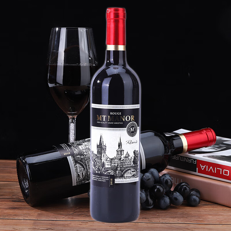 特价红酒 法国 蒙图干红葡萄酒13.5度瓶装酒 宴席 餐酒