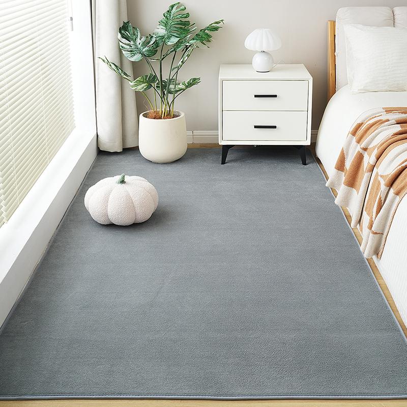 沙发毯客厅卧室脚垫珊瑚绒奶油风