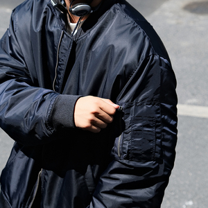 复古棉衣棒球服男行政宽松加厚活页解构空军飞行夹克MY005P125图片