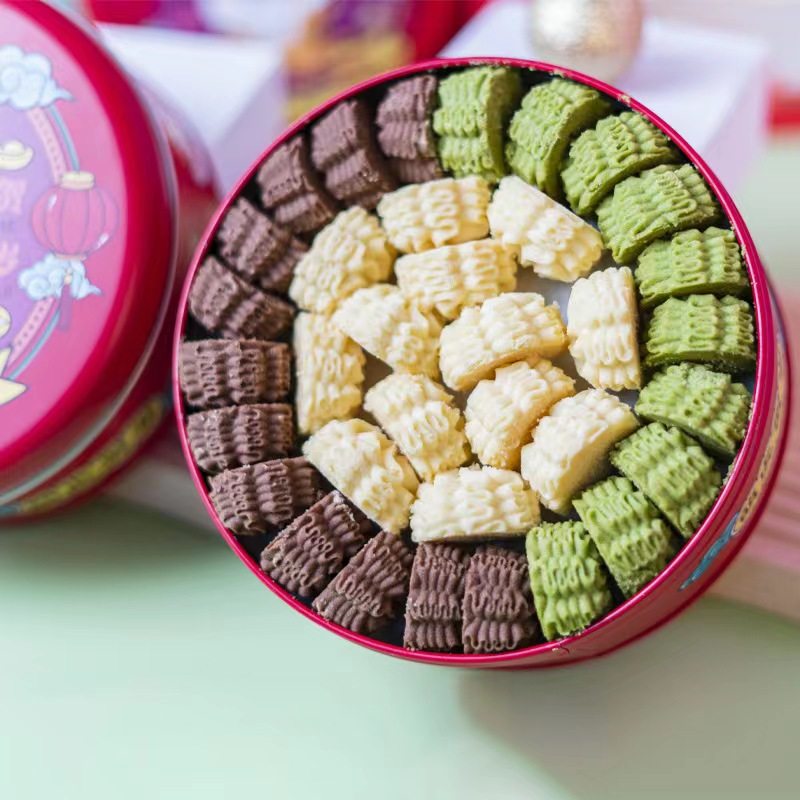 牛油小花冰淇淋曲奇饼干纯手工礼盒网红小吃高颜值零食伴手礼包邮