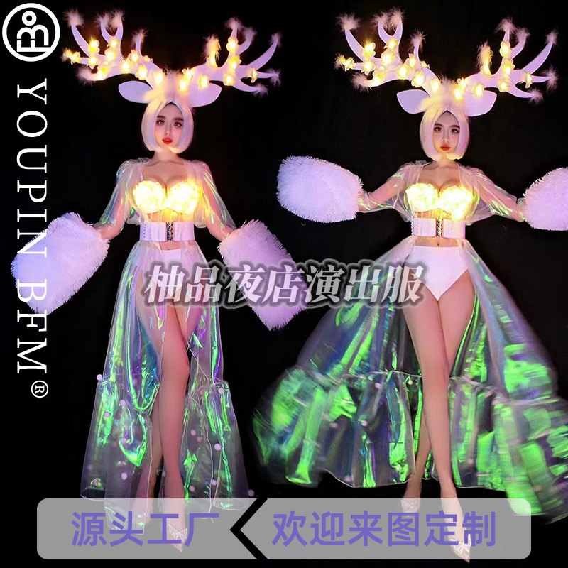 小鹿发光LED圣诞节酒吧DS服装