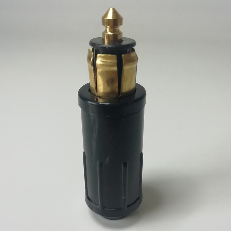 德系车载点烟器插头免焊接改装摩托车取电线公头欧式螺丝接线新品