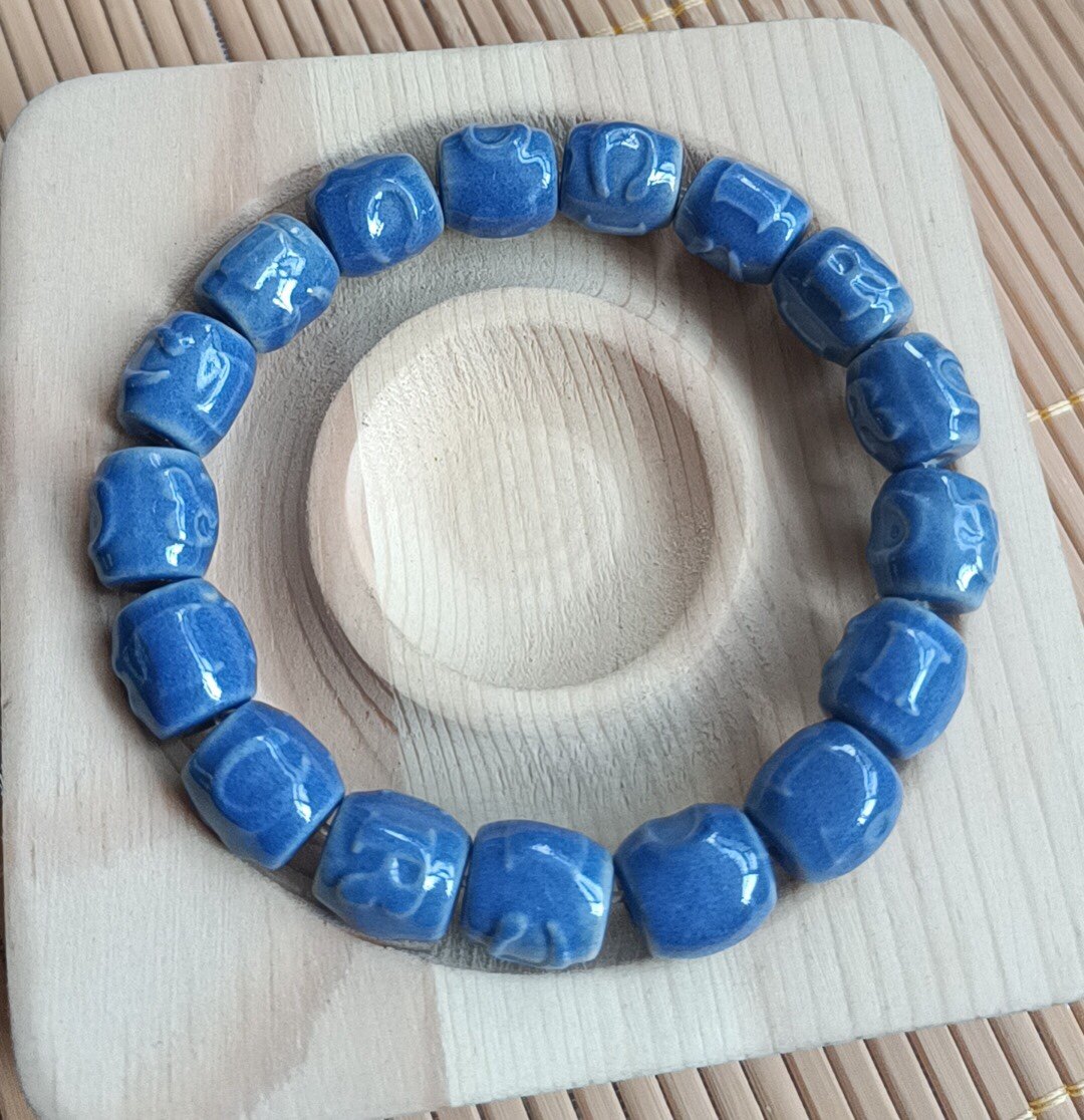 托玛琳手链 上釉亮光路路通手链 负离子饰品成品手串