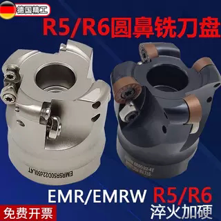 铣刀盘R5 R6数控63 100/125淬火刀片EMRW TRSD50圆鼻面铣刀飞刀盘