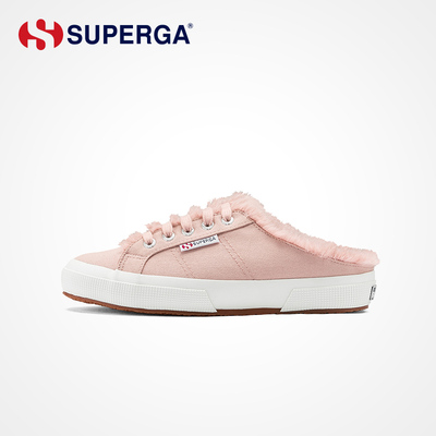 秋冬加绒毛毛保暖帆布鞋半拖鞋女