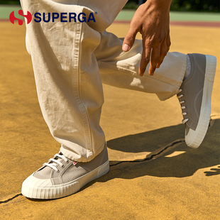 SUPERGA厚底帆布鞋女款小众饼干鞋低帮米色休闲鞋百搭板鞋女鞋