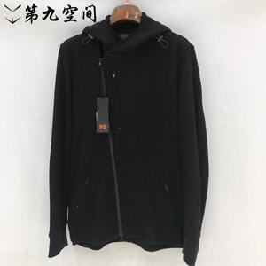 正品 Y-3 23春秋新款 男士连帽下摆开钗斜拉链后背有LOGO卫衣现货