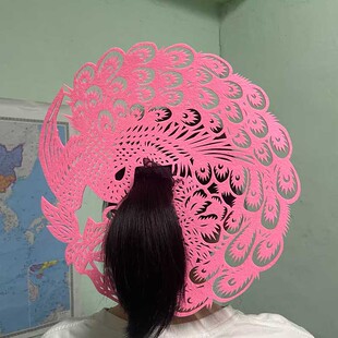 头发饰 植绒布发箍走秀学生手工剪纸成品剪纸云肩镂空窗花中国风