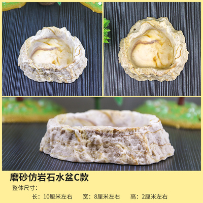 寄居蟹水盆仿真树脂岩石木头创意