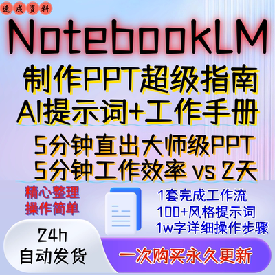NotebookLM制作PPT指南全流程教程+AI提示词适合总结课件报告