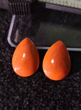 天然四川凉山瓦西南红玛瑙一对水滴耳坠戒面戒指男女款收藏级别